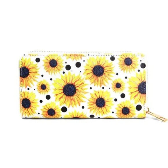 ⭐️CLEARANCE⭐️ NEW! White Sunflower Wallet - Picture 1 of 2